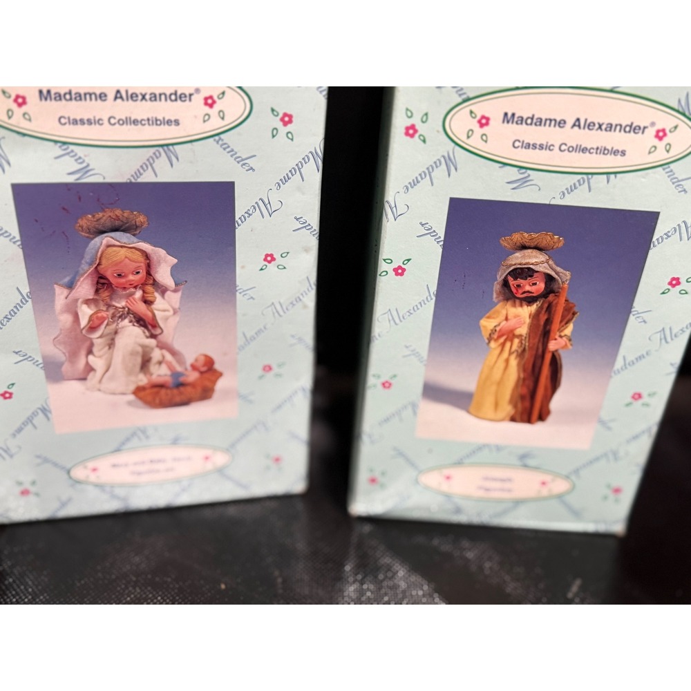 Madame Alexander Nativity Scene Mary Joseph Baby Jesus Figurines Set